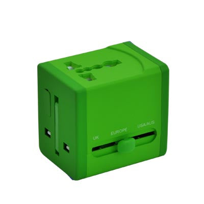 Universal Travel adaptor with 2 USB and safety fuse
