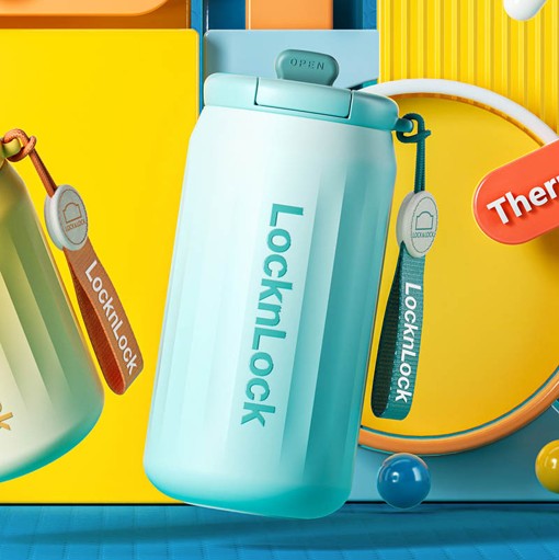 SM 2368 - Lock & Lock Gradient Diamond Pattern Coffee Cup (Blue) [350ml]