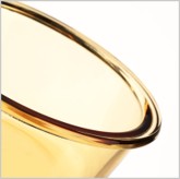 MCR 7088- Lock & Lock Crystal Amber Round Glass Food Container 2-Piece Set [1000ml]