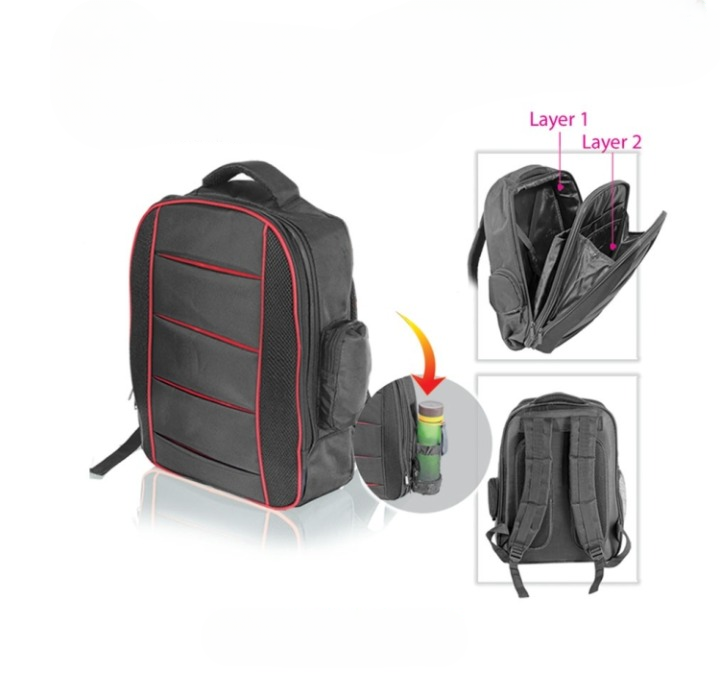 BL 5967 - Red Nylon 1680 Laptop Backpack