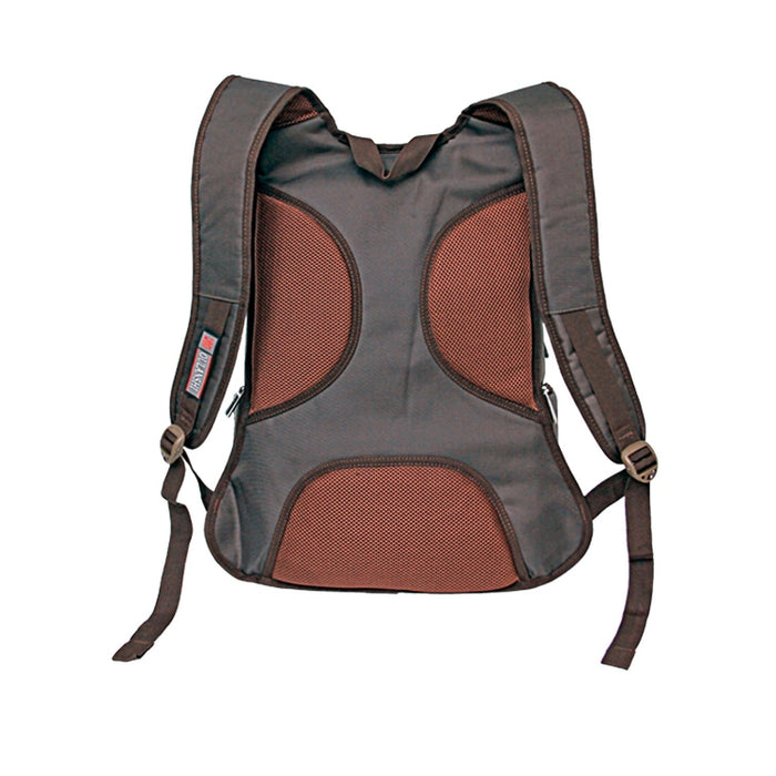 BL 6604 - Black/Brown Nylon Laptop Backpack