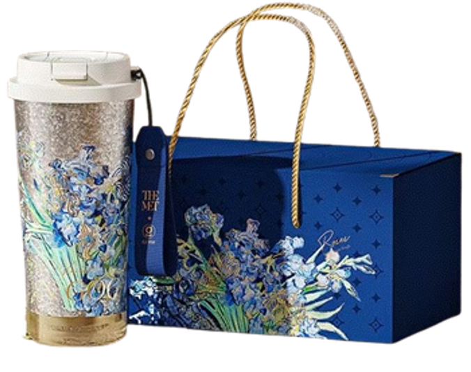 TF 1082 - GERM × THE MET  Van Gogh Series Pure Titanium Shining Vacuum Tumbler [500ML]