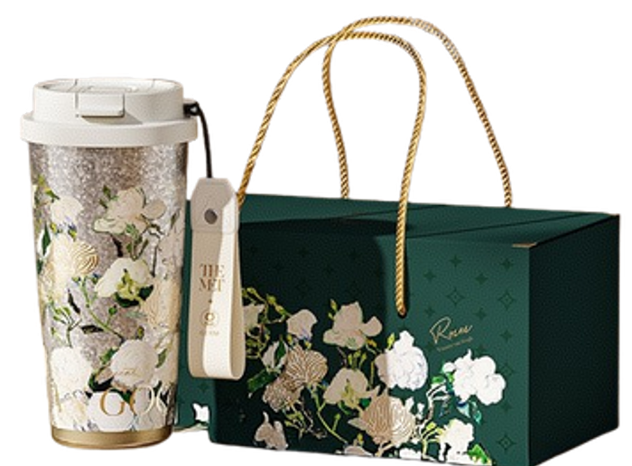 TF 1082 - GERM × THE MET  Van Gogh Series Pure Titanium Shining Vacuum Tumbler [500ML]