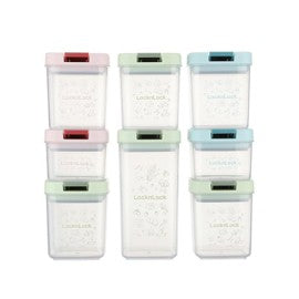 MCR 6641 - Lock & Lock Fresh Enjoy Sealing Canister 8-Piece Set