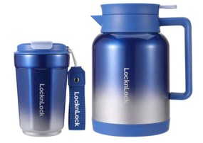 TS 1488 - Lock & Lock Starlight Energy Coffee Cup and Pot Set [360ml + 1.5L]