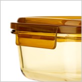MCR 0971 - Lock & Lock Amber Glass Food Container 4-Piece Set