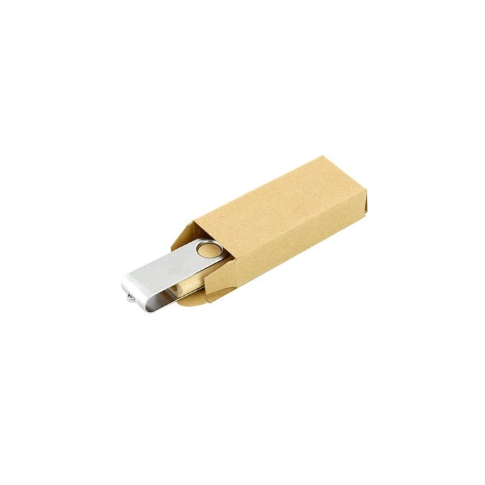 TD 6674 - Wooden with Metal Clip USB Flash Drive