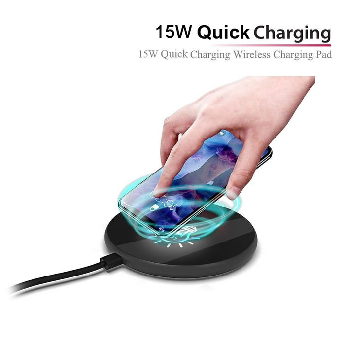 WC 2993 - Airglow Wireless LED Light Up Charger (15W Quick Charging)