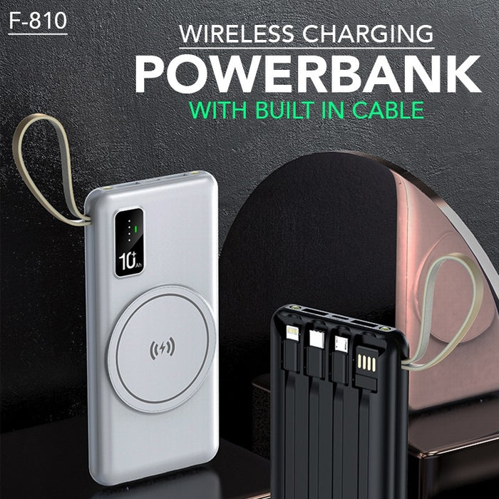 PB 4651 - Multipower (Wireless Charging - 4X Built in Cables - 10000mAh)