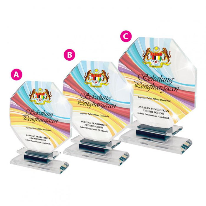 CT 5321 - Hexagon Crystal Trophies
