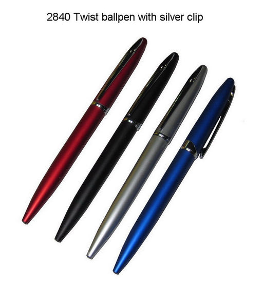 Twist Ballpen with Silver Clip