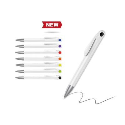 Nuit plastic pen in white barrel