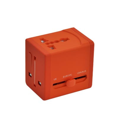 Universal Travel adaptor with 2 USB and safety fuse