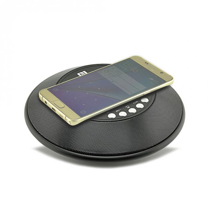 Wireless Bluetooth speaker with wireless Charger FM Radio