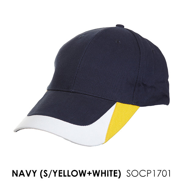 Baseball 6 panel cotton brush cap