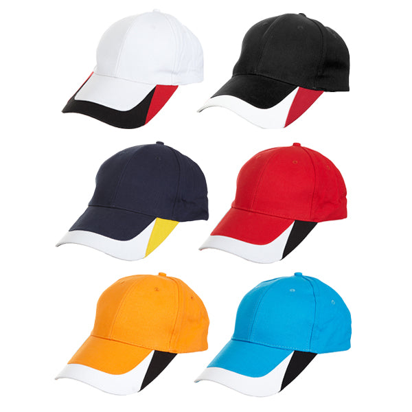 Baseball 6 panel cotton brush cap