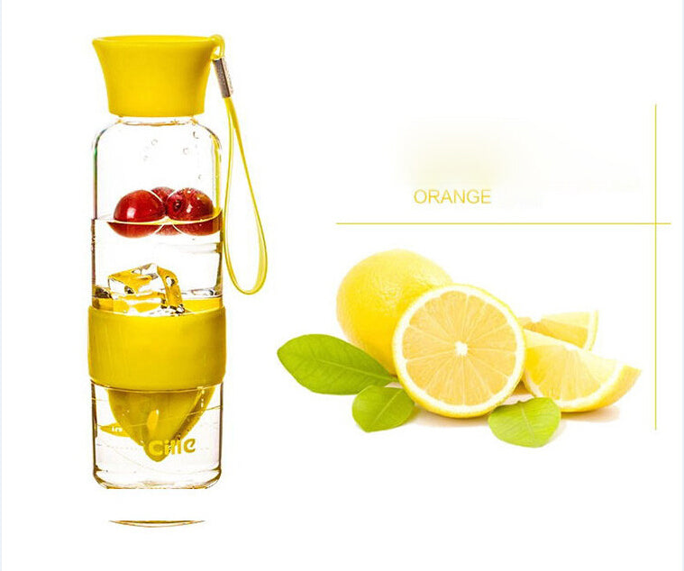 Fruit infuser water bottle