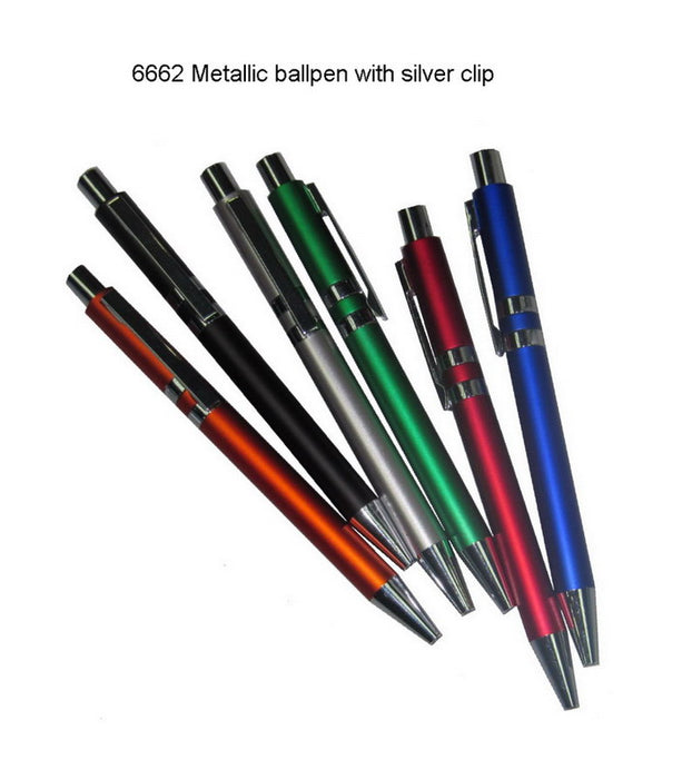 Metallic Ballpen with Silver Clip