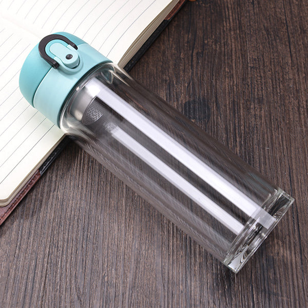 Glass Tumbler with Tea Strainer