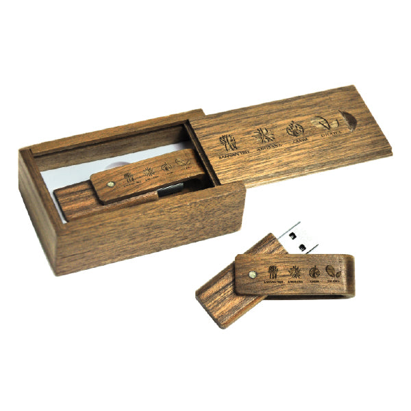 Wooden Swivel USB