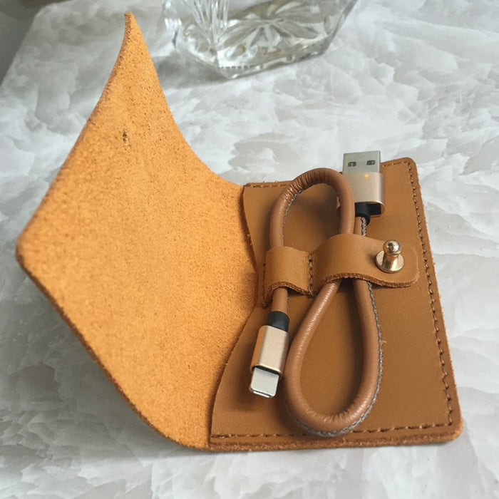 Leather Card Storage 30 CM Mobile Cable