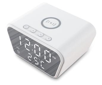 Wireless Charger with Clock, Alarm clock and Temperature display