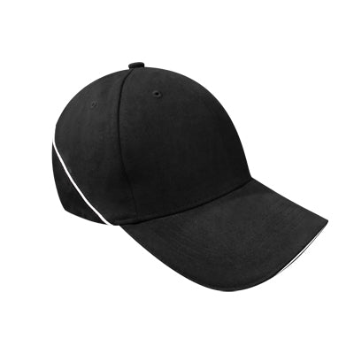 Brushed Cotton Cap w Piping,Sandwich,Silver Buckle-AP