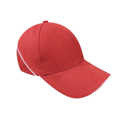 Brushed Cotton Cap w Piping,Sandwich,Silver Buckle-AP