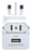 Travel Adaptor With USB Hub (White)