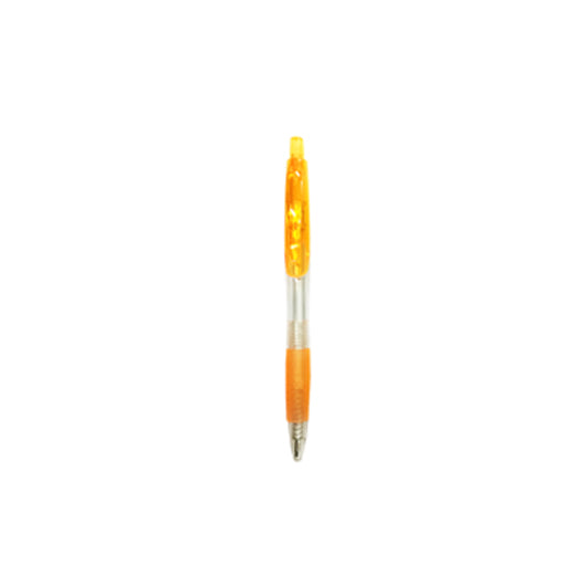 Transparent Pen With Colored Grip And Clip
