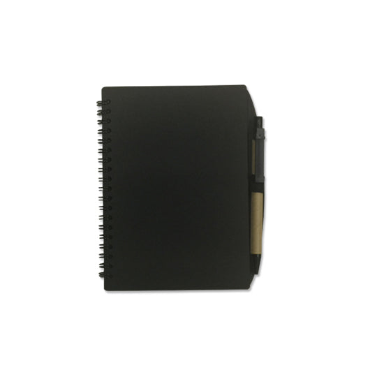 A5 Recycle notebook with post-it, namecard slot n pen