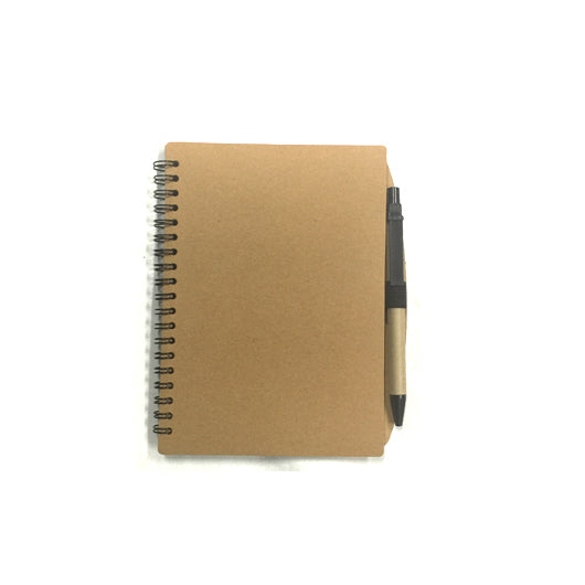 A5 Recycle notebook with post-it, namecard slot n pen