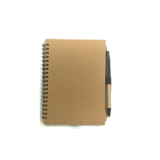 A5 Recycle notebook with post-it, namecard slot n pen
