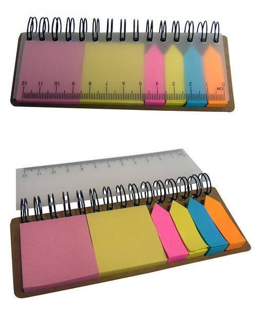 Recycled Wire ‘O’ Post It Pad With Ruler