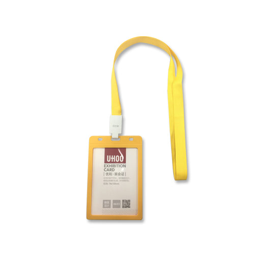 Hard PVC Exhibition Cardholder with Lanyard (Portrait)