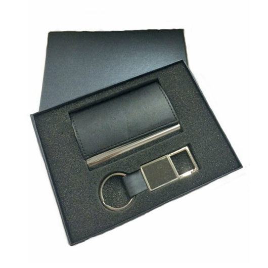 PU Namecard Holder with Metal Pen Set