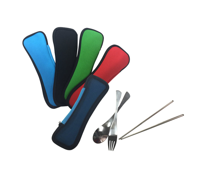 Cutlery Set in Neoprene Pouch