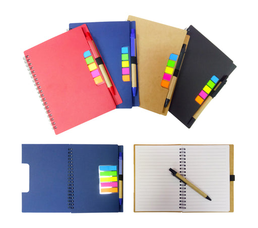 A5 ECO Notebook with pet sticky tab & pen (80 sheets)