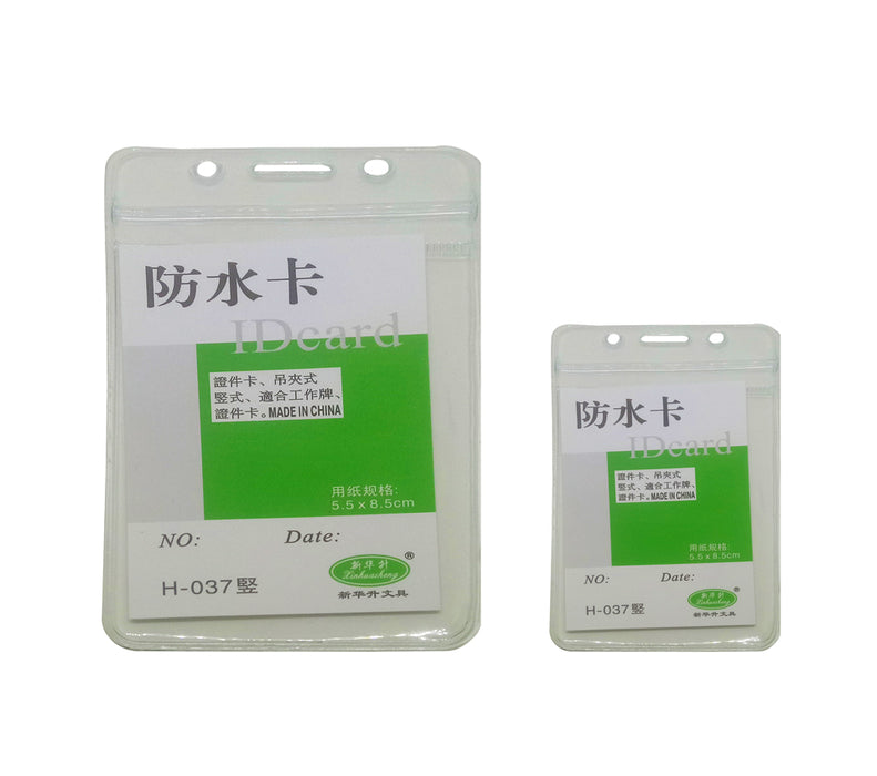 PVC Transparent Card Holder with ziplock
