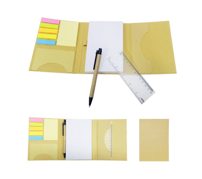 Recycled Box Post-It with ruler & pen