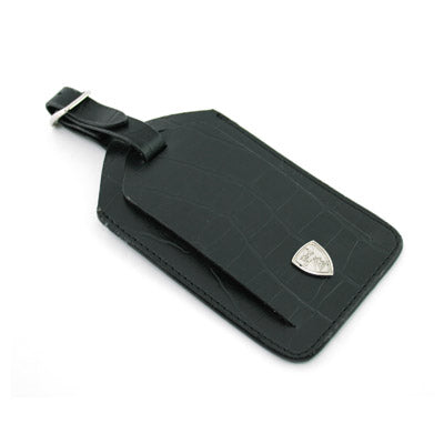 Lamborghini Coco Leather Travel Tag (Blk)