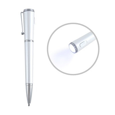 Janelle Ball Pen With Torchlight (White)