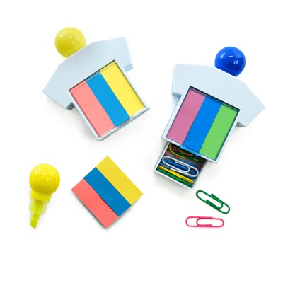 Highlighter With Sticky Notes and Paper Clips