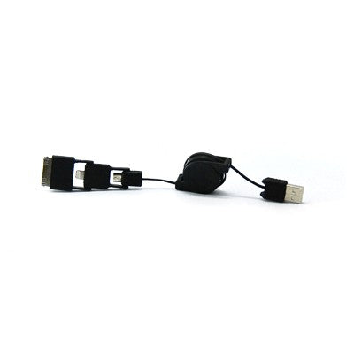 Retractable USB 3 in 1 Adaptor (Black)