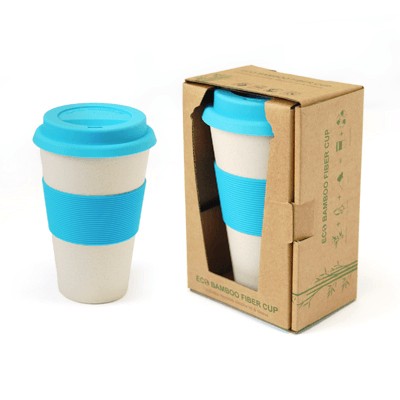 Bamboo Fibre Mug with Lid & Sleeve