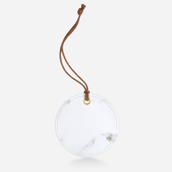 Circular Luggage Tag - White