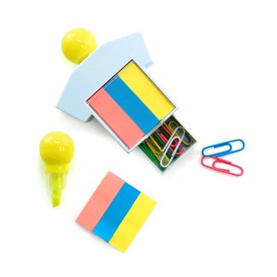 Highlighter With Sticky Notes and Paper Clips