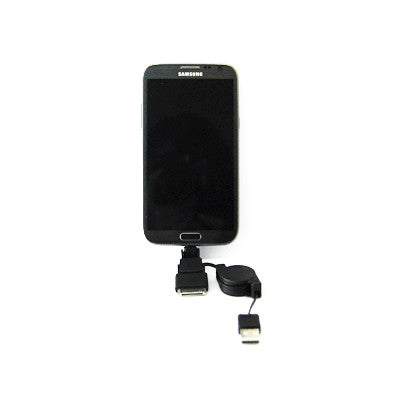 Retractable USB 3 in 1 Adaptor (Black)