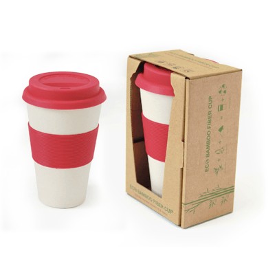 Bamboo Fibre Mug with Lid & Sleeve