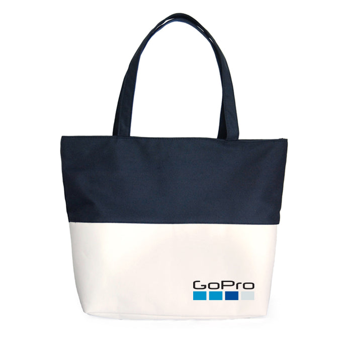 La-Tone Cotton Tote Bag (Black with White)